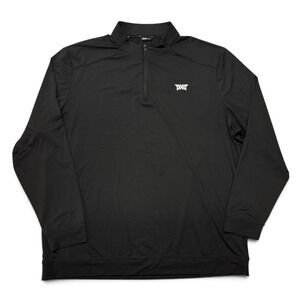 PXG Crux 1/4 Quarter Zip Golf Pullover Black Mens XXL Long Sleeve Mock Neck